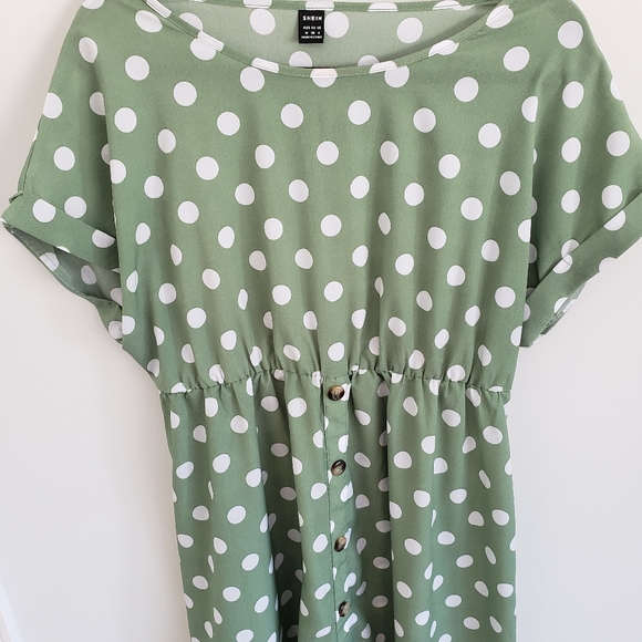 SHEIN Maternity polka dot belted dress - Picture 9 of 9